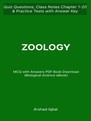 cover image of Zoology MCQ (PDF) Questions and Answers | Class 11-12 Zoology MCQs e-Book Download